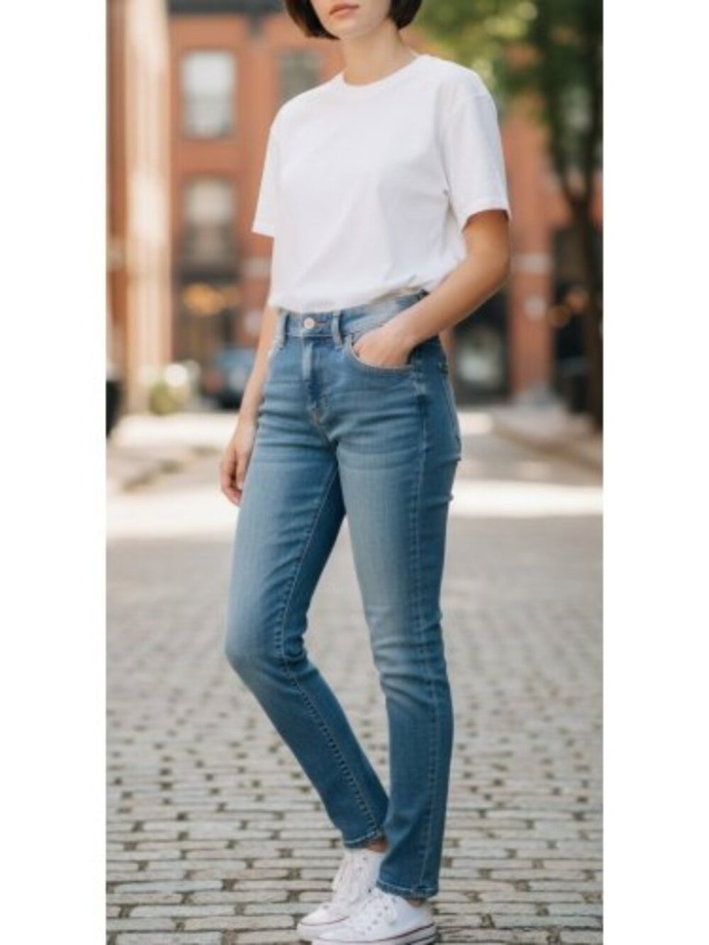 CAT & JACK Stretch Classic Skinny Jeans Girls Size 8 Adjustable Waist